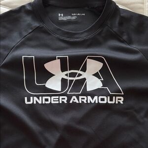 Under Armour Black Tee with White Logo